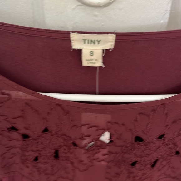 Anthropology Tiny Long-Sleeve Crescent Ruffled Lace Top - Picture 3 of 8